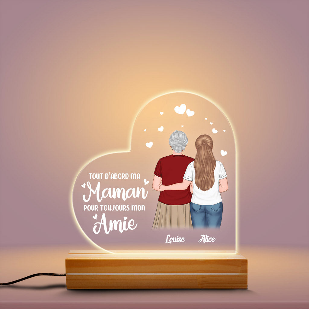 0810LFR2 Cadeau Personnalise Veilleuse LED 3D Maman Fille Mamie Maman