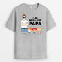 0826AFR1 Cadeau Personnalise T shirt Meilleur Papi Papa
