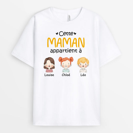 0827AFR1 Cadeau Personnalise T shirt Mamie Maman