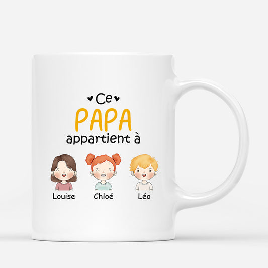 0827MFR1 Cadeau Personnalise Mug Papa Papi