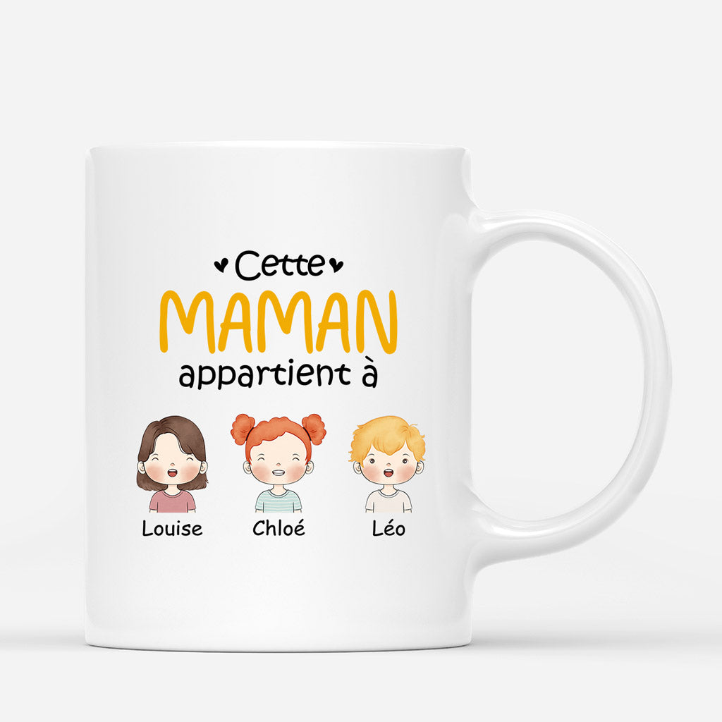 Cette Mamie Appartient À - Cadeau Personnalisé | Mug pour Mamie Maman