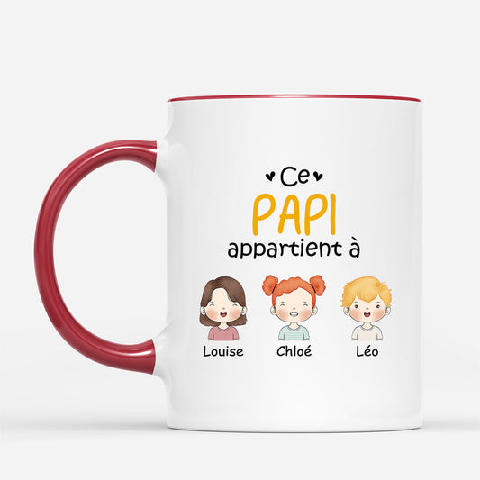 0827MFR2 Cadeau Personnalise Mug Papa Papi