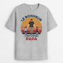 0828AFR2 Cadeau Personnalise T shirt Bonheur Papi Papa