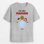 0830AFR2 Cadeau Personnalise T shirt On T Aime Maman Mamie