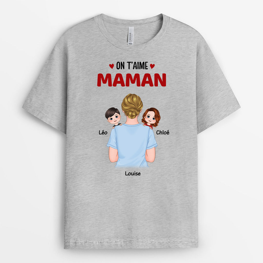 On T'Aime - Cadeau Personnalisé | T-shirt pour Maman Mamie