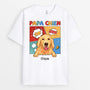 0833AFR1 Cadeau Personnalise T shirt Papa Chien Amoureux des Chiens
