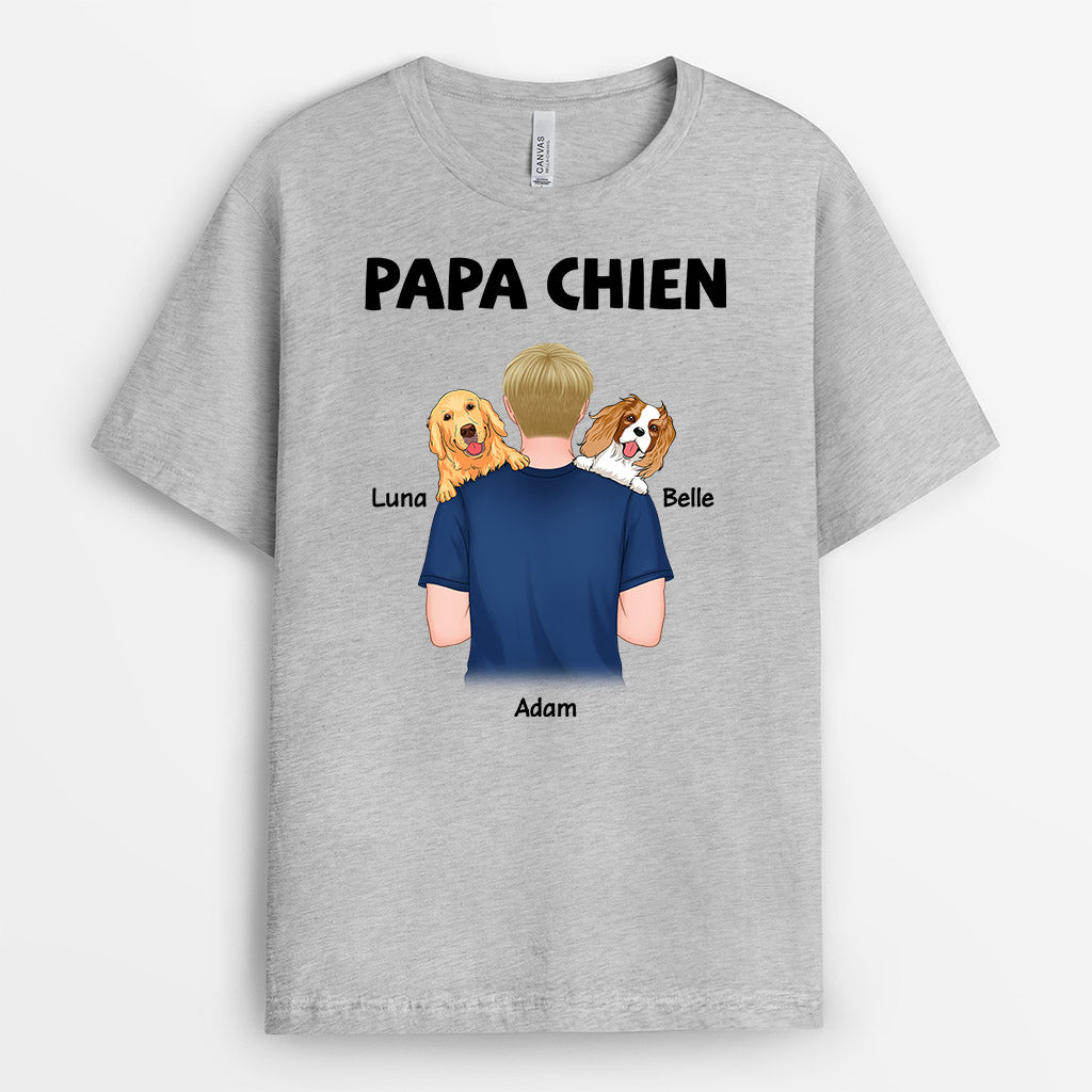 Papa Chien T-shirt Chien Personnalisé Vive La Mode