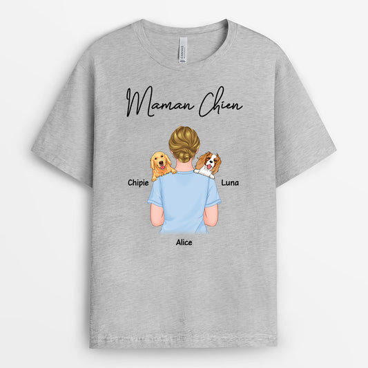 0836AFR2 Cadeau Personnalise T shirt Chien Amoureux des Chiens