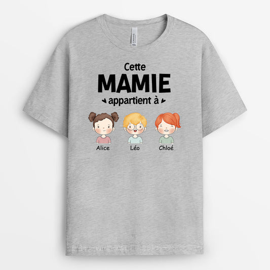 0840AFR2 Cadeau Personnalise T shirt Mamie Maman
