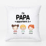0840PFR1 Cadeau Personnalise Coussin Papa Papi