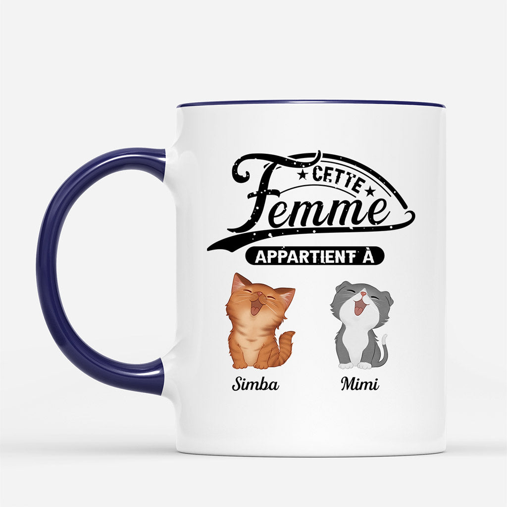 0843MFR2 Cadeau Personnalise Mug Chat Amoureux des Chats