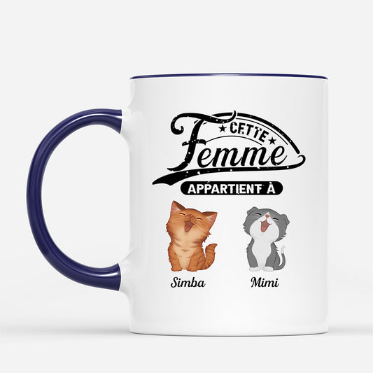 0843MFR2 Cadeau Personnalise Mug Chat Amoureux des Chats