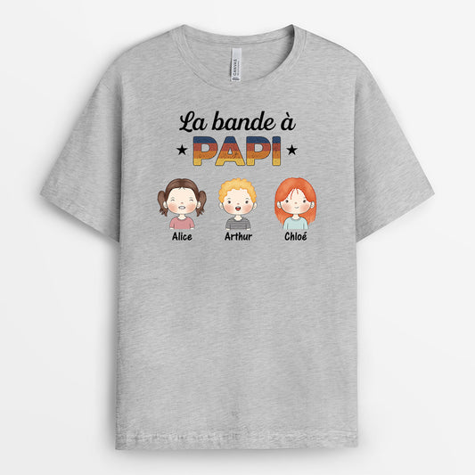 0845AFR2 CadeauPersonnalise T shirtBande Papa Papi