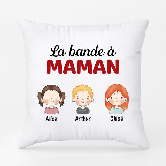 0845PFR1 CadeauPersonnalise Coussin Bande Maman Mamie