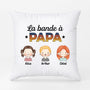 0845PFR3 CadeauPersonnalise Coussin Bande Papa Papi