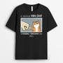 0848AFR1 Cadeau Personnalise T shirt Meilleur Papa Amoureux des Chats