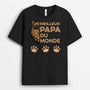 0850AFR2 Cadeau Personnalise T shirt Meilleur Papi Papa