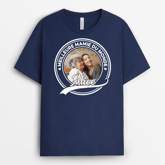 0853AFR2 Cadeau Personnalise T shirt Meilleur Mamie Maman