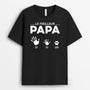 0854AFR1 Cadeau Personnalise T shirt Meilleur Papi Papa