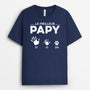 0854AFR2 Cadeau Personnalise T shirt Meilleur Papi Papa