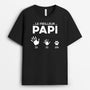 0854AFR3 Cadeau Personnalise T shirt Meilleur Papi Papa