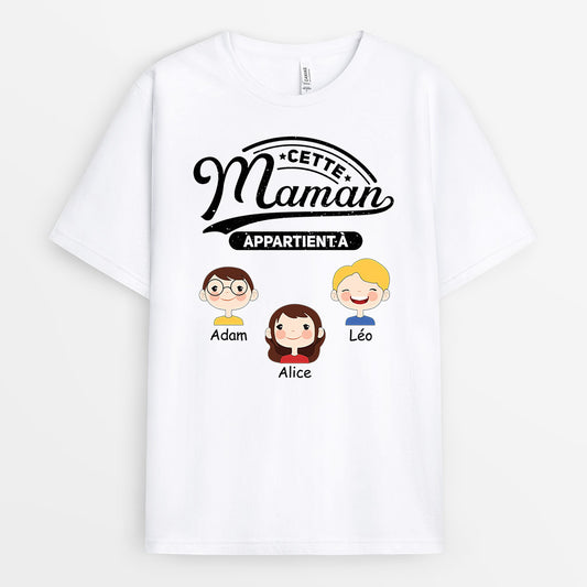 0856AFR1 Cadeau Personnalise T shirt Mamie Maman