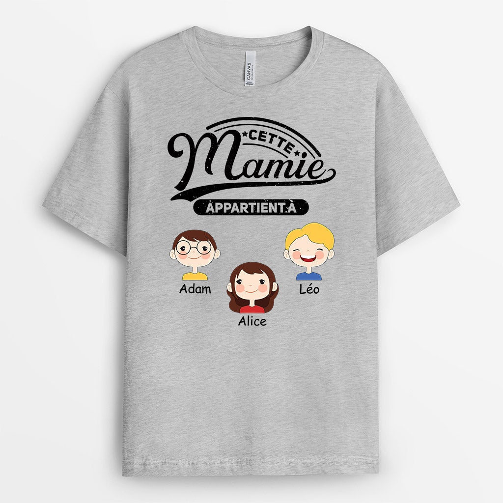 0856AFR2 Cadeau Personnalise T shirt Mamie Maman