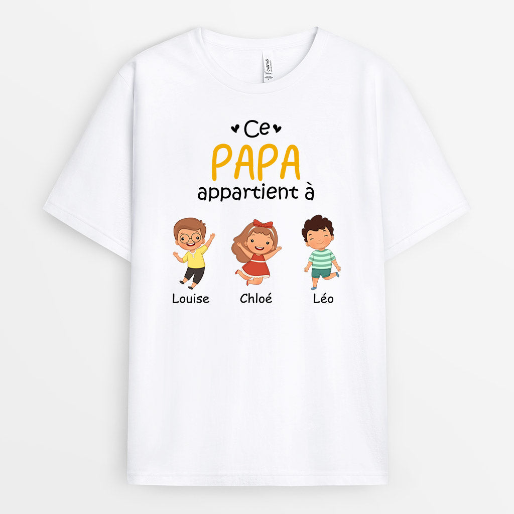 T-shirt Ce Papy Appartient À Personnalisé