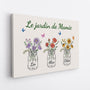 0869CFR2 Cadeau Personnalise Toile Jardin Maman Mamie