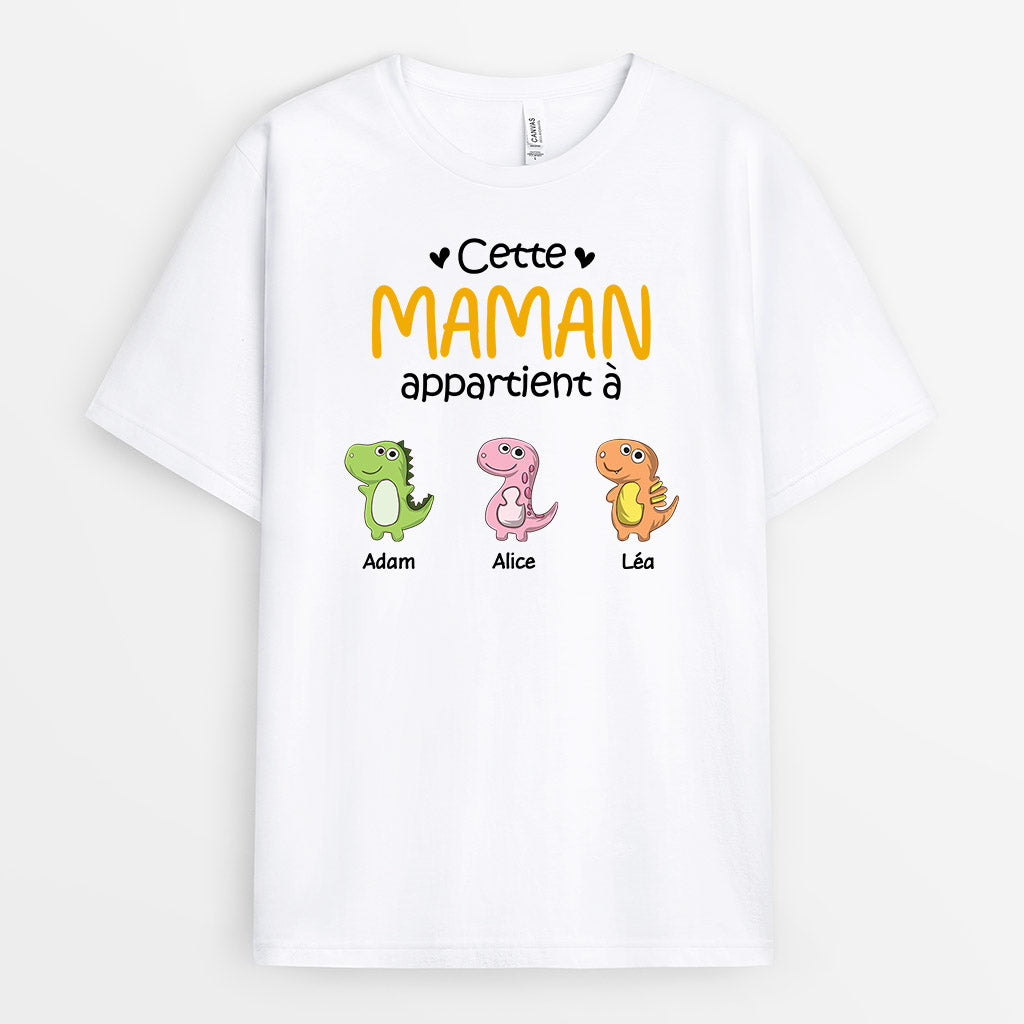 T-shirt Cette Mamie/Maman Appartient à Personnalisé