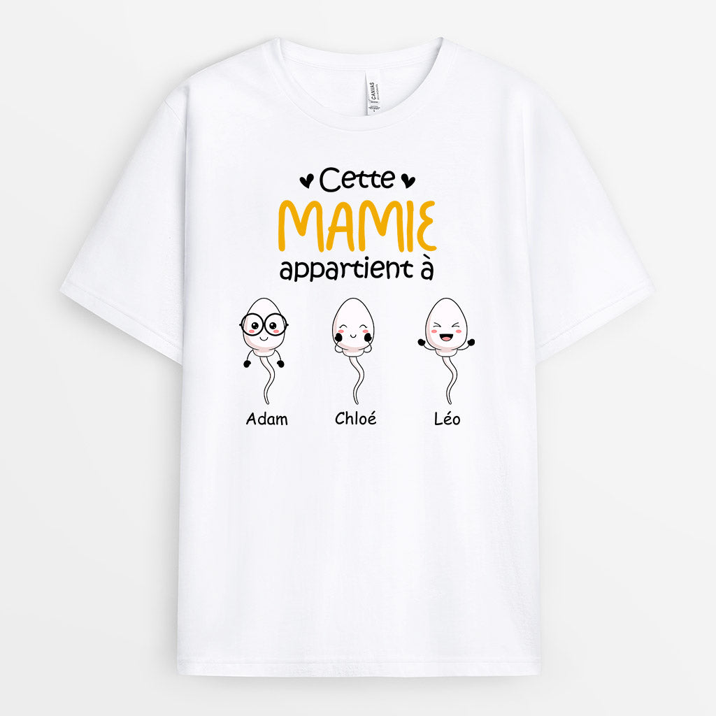 0885AFR1 Cadeau Personnalise T shirt Mamie Maman
