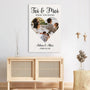 0889CFR3 Cadeau Personnalise Toile Toi Moi Couple Amoureux