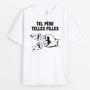 0890AFR1 Cadeau Personnalise T shirt Pere Fille Papa Papy