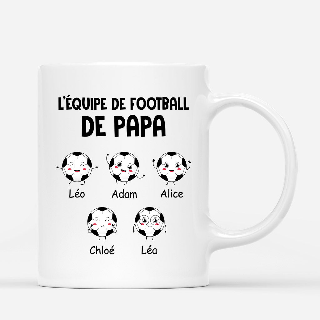 L'Équipe de Football de Papa Papy - Cadeau Personnalisé | Mug pour Papa Papy