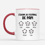 0893MFR2 Cadeau Personnalise Mug Equipe Football Papa Papy