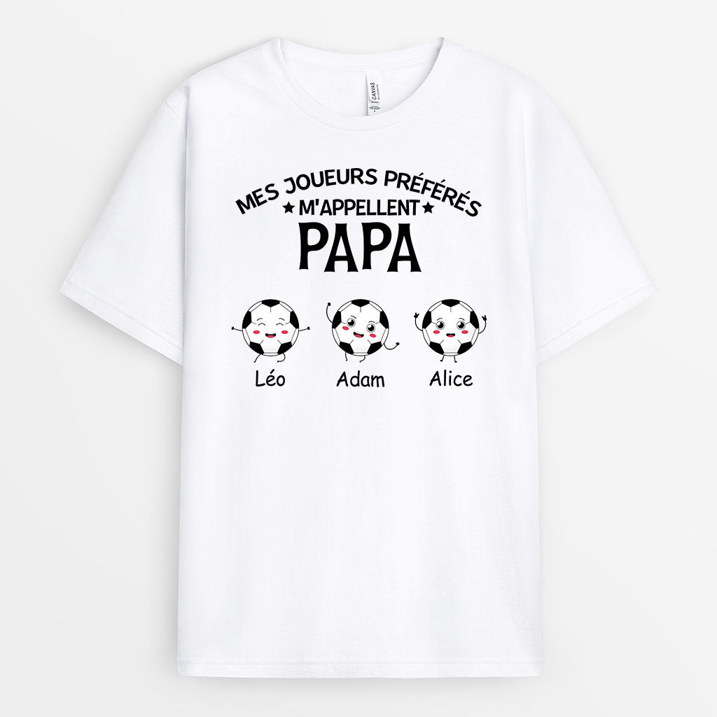 Mes Joueurs Préférés - Cadeau Personnalisé | T-shirt pour Papa Papy