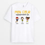 0904AFR1 Cadeau Personnalise T shirt Coeur Papa Papy