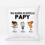 0906PFR2 Cadeau Personnalise Coussin Bande Papa Papy