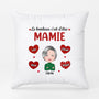 0911PFR1 Cadeau Personnalise Coussin Bonheur Maman Mamie