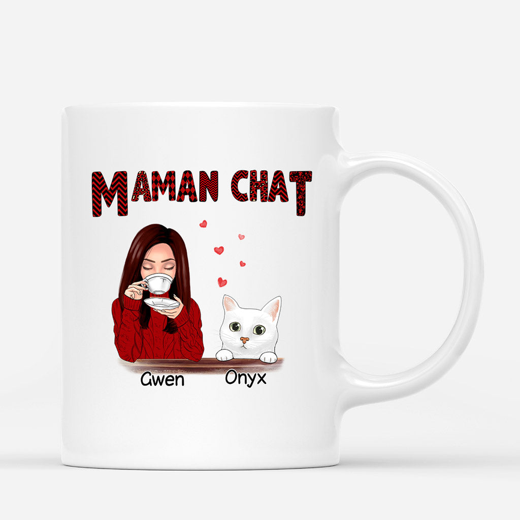 Maman Chat - Cadeau Personnalisé | Mug pour Amoureux des Chats