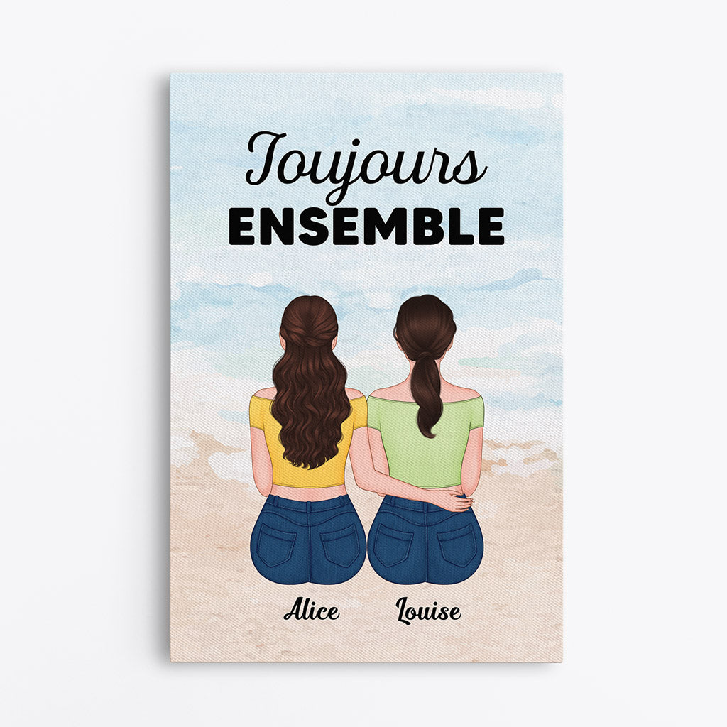 Toujours Ensemble - Cadeau Personnalisé | Toile Pour Meilleures Amies