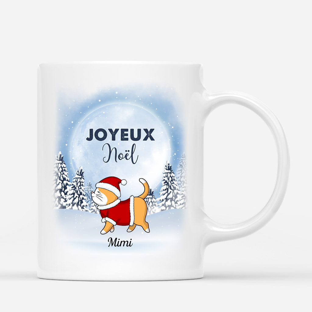 Joyeux Noël - Cadeau Personnalisé | Mug pour Amoureux des Chats Noël