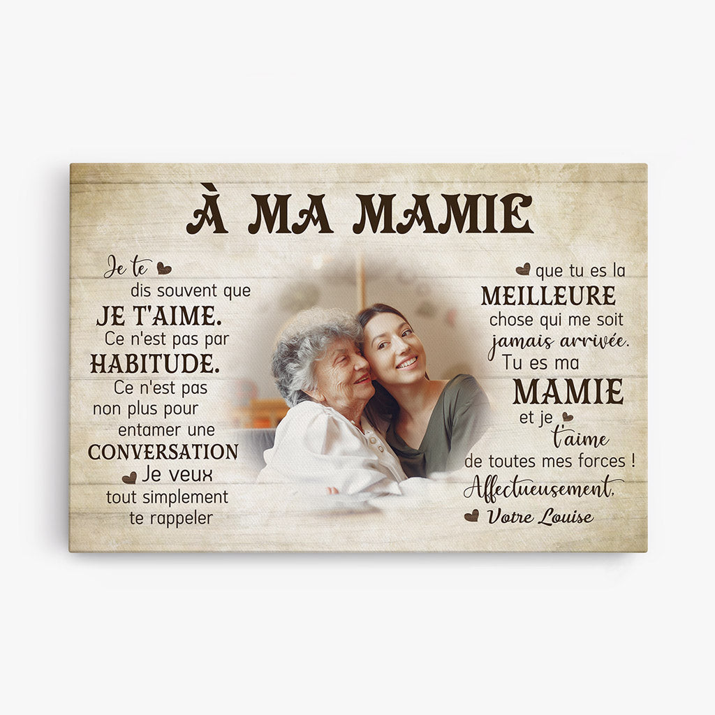 À Ma Mamie Maman - Cadeau Personnalisé | Toile pour Mamie Maman